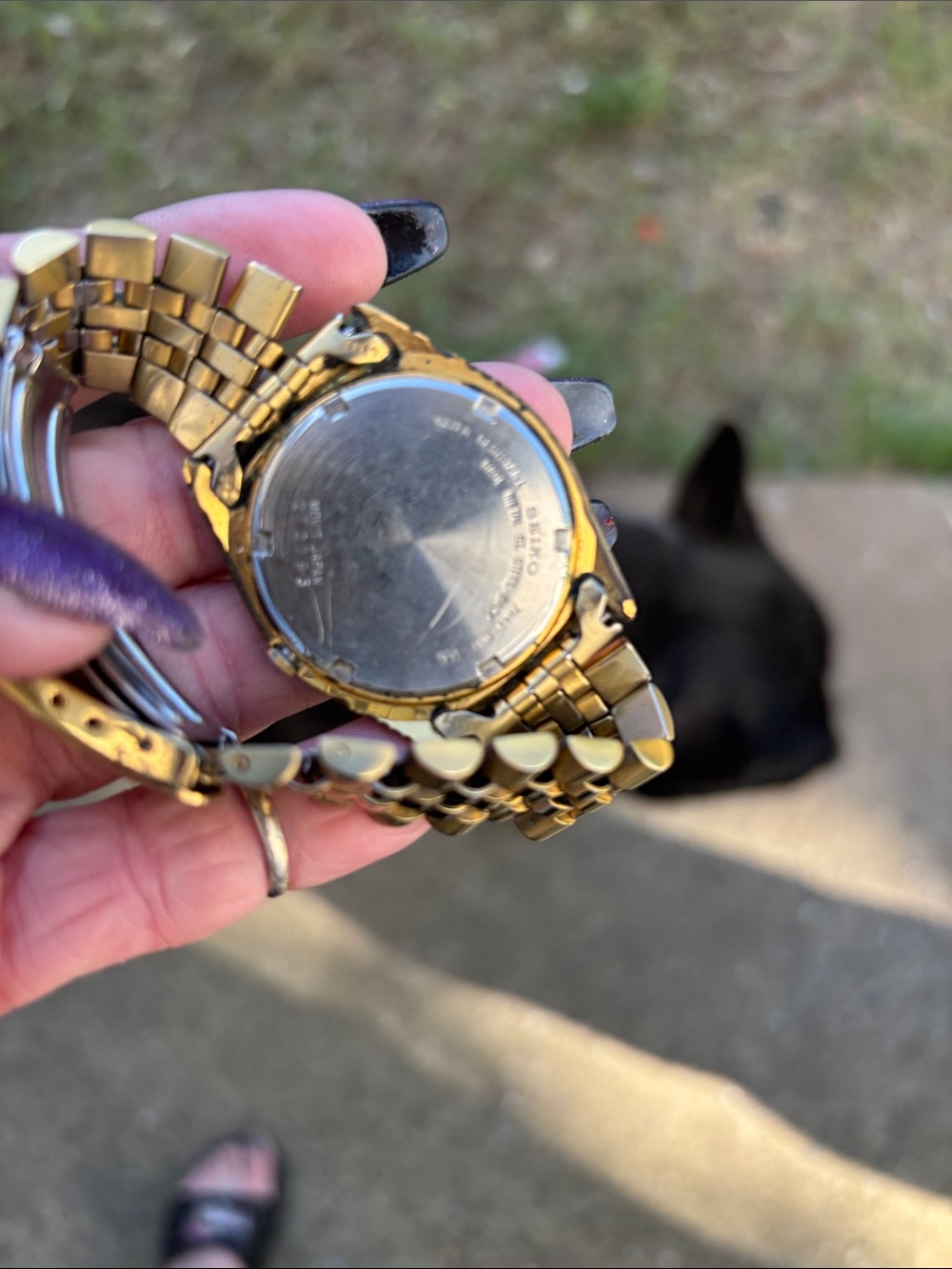 Seiko Gold-Tone Men's Bracelet Watch with Day-Date - Picture 4 of 9